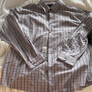Jos. A. Bank purple & white Plaid Casual Shirt